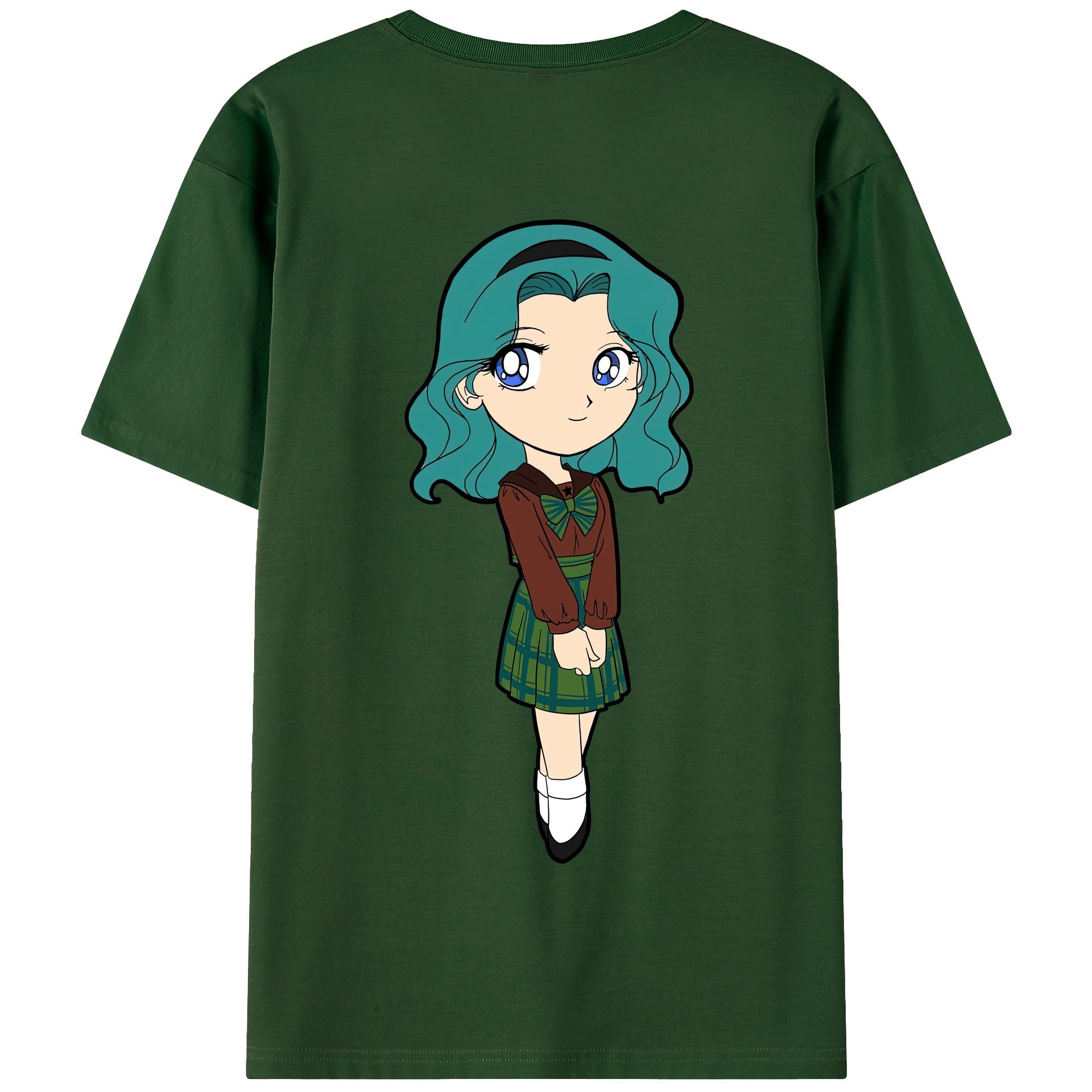 （画像用） 美少女戦士セーラームーン 海王 みちる（かいおう みちる） Sailor Moon Kaiou Michiru 綿100％半袖Tシャツ（背面プリント）